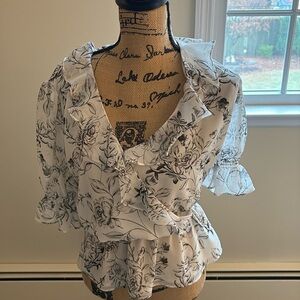 Black and White Calvin Klein Blouse